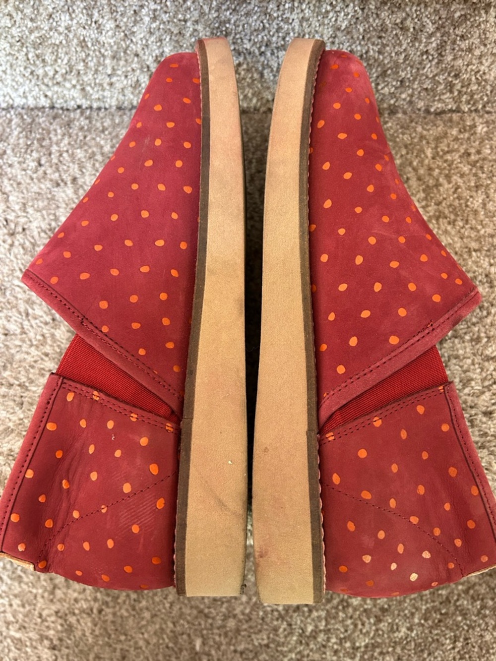 Gudren Sjoden Slip On Suede Loafers. Polka dots. Comfort. Lagenlook. EUC. Funky - Picture 6 of 10